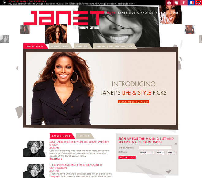 Follow Janet on Twitter for the latest. Janet Jackson